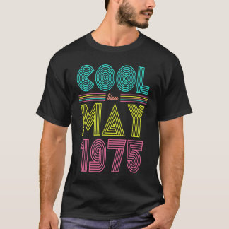 1975クール年5月以来48歳の誕生日パーティー男性の女性 Tシャツ