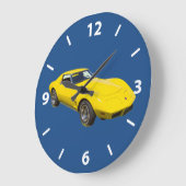 1975コルベットStingrayスポーツカー ラージ壁時計 (傾斜)