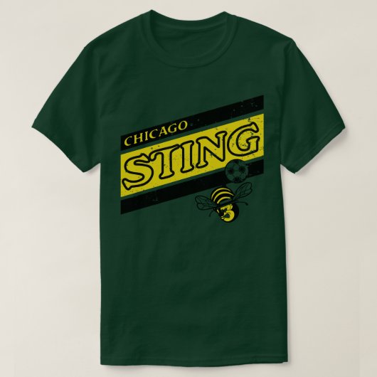 1975シカゴスティングヴィンテージサッカー Tシャツ (デザイン正面)