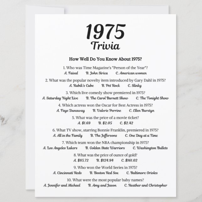 1975トリビアゲーム (正面)