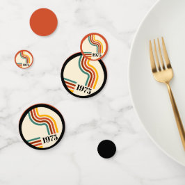 1975レトロストライプヴィンテージオレンジ コンフェッティ