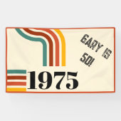 1975レトロヴィンテージポスター50誕生日オレンジ 横断幕 (横)