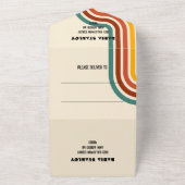 1975レトロヴィンテージポスター50誕生日ブラック オールインワン招待状 (外側)