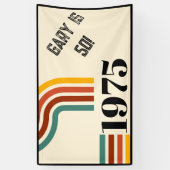 1975レトロヴィンテージポスター50誕生日ブラック 横断幕 (縦)