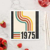 1975レトロヴィンテージポスター50誕生日 スタンダードランチョンナプキン (インサイチュ)