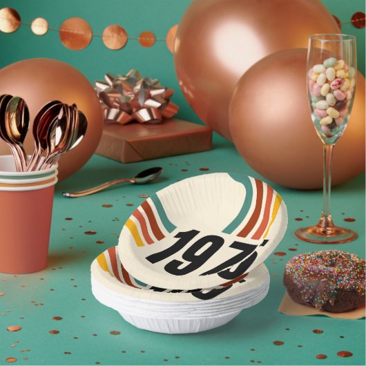 1975レトロヴィンテージポスター50誕生日 ペーパーボウル (複数)