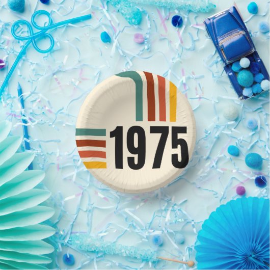 1975レトロヴィンテージポスター50誕生日 ペーパーボウル (パーティー)