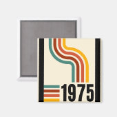 1975レトロヴィンテージポスター50誕生日 マグネット (正面/裏面)