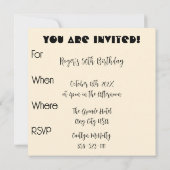 1975レトロヴィンテージポスター50誕生日 招待状 (裏面)