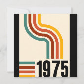 1975レトロヴィンテージポスター50誕生日 招待状 (正面)