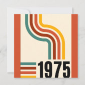 1975レトロヴィンテージポスター50誕生日 招待状 (正面)