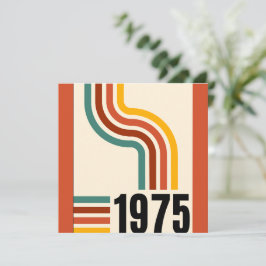 1975レトロヴィンテージポスター50誕生日 招待状