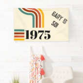 1975レトロヴィンテージポスター50誕生日 横断幕 (インサイチュ)