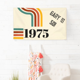 1975レトロヴィンテージポスター50誕生日 横断幕