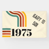 1975レトロヴィンテージポスター50誕生日 横断幕 (横)