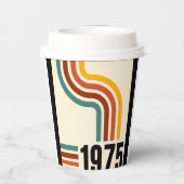 1975レトロヴィンテージポスター50誕生日 紙コップ (裏面)