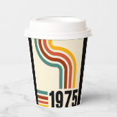 1975レトロヴィンテージポスター50誕生日 紙コップ (正面)