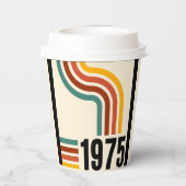 1975レトロヴィンテージポスター50誕生日 紙コップ (裏面)