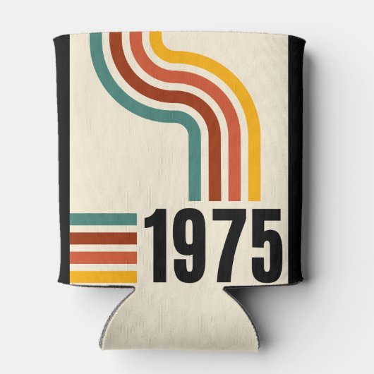 1975レトロヴィンテージポスター50誕生日 缶クーラー (裏面)