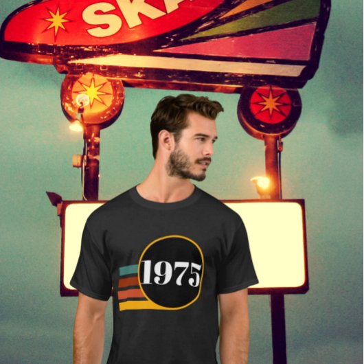 1975レトロヴィンテージポスター50誕生日 Tシャツ