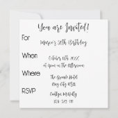 1975レトロヴィンテージレインボー数字50誕生日 サンキューカード (裏面)