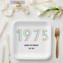1975レトロヴィンテージレインボー数字50誕生日