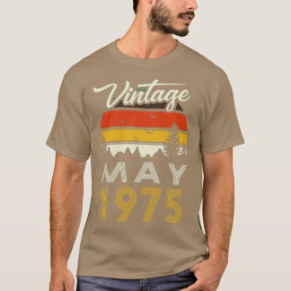 1975ヴィンテージ5月誕生日Gif Tシャツ