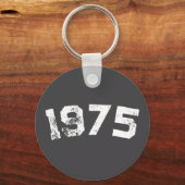 1975ヴィンテージ50誕生日カスタム誕生年 キーホルダー (正面)