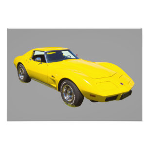 1975年のコルベットのアカエイのスポーツ・カー フォトプリント