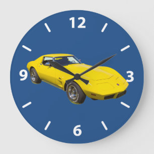 1975年のコルベットのアカエイのスポーツ・カー ラージ壁時計