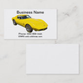 1975年のコルベットのアカエイのスポーツ・カー 名刺 (正面/裏面)