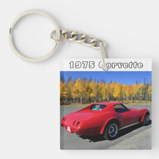 1975年のコルベットの両面のキーホルダー キーホルダー (正面)