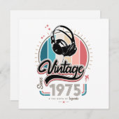 1975年のヘッドフォン以降のヴィンテージ シーズンカード (正面/裏面)