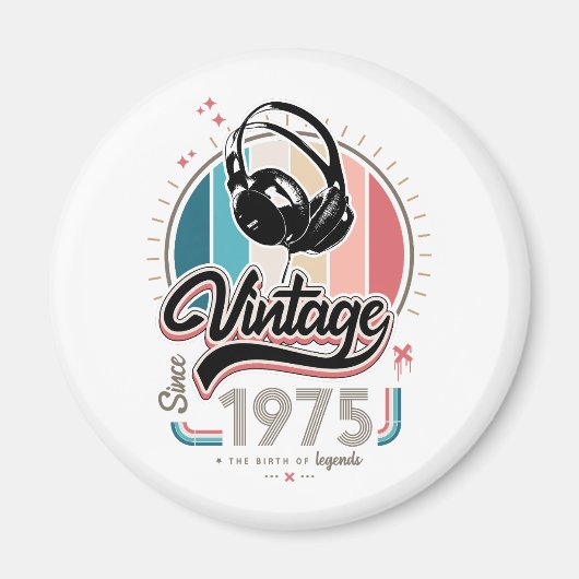 1975年のヘッドフォン以降のヴィンテージ マグネット (正面)