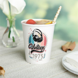 1975年のヘッドフォン以降のヴィンテージ 紙コップ