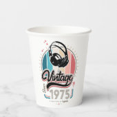 1975年のヘッドフォン以降のヴィンテージ 紙コップ (裏面)