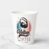 1975年のヘッドフォン以降のヴィンテージ 紙コップ (正面)