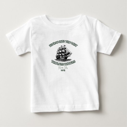 1975年のレトロ探検 ベビーTシャツ (正面)