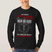 1975年の神の生まれ人は威厳がある、一人のためだけひざまずく Tシャツ (正面)