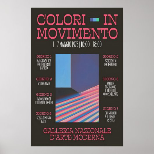 1975年イタリア美術展ポスター国立美術館 ポスター (正面)