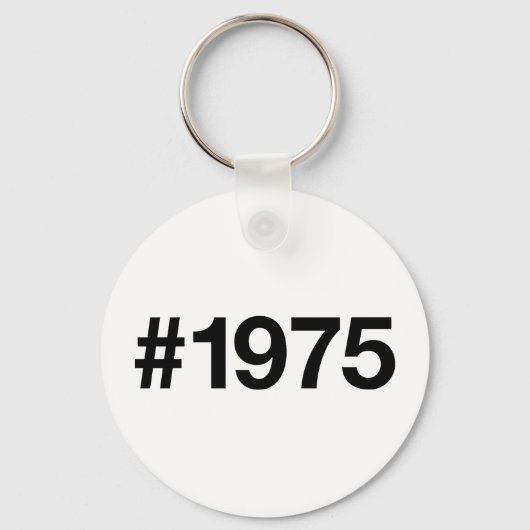 1975年ハッシュタグ50年誕生日記念日 キーホルダー (正面)