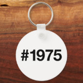 1975年ハッシュタグ50年誕生日記念日 キーホルダー (正面)