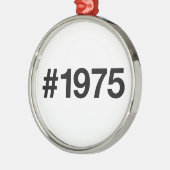1975年ハッシュタグ50年誕生日記念日 メタルオーナメント (左)