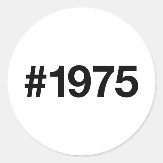 1975年ハッシュタグ50年誕生日記念日 ラウンドシール (正面)