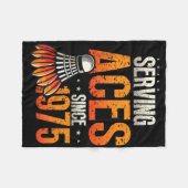 1975年バドミントン愛好家50誕生以来エースを提供 フリースブランケット (正面(横))