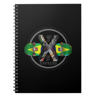 1975年ブラジル製X世代スケートボード国旗 ノートブック