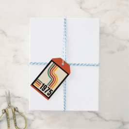 1975年レトロストライプヴィンテージポスター ギフトタグ