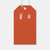 1975年レトロストライプヴィンテージポスター ギフトタグ (裏面)