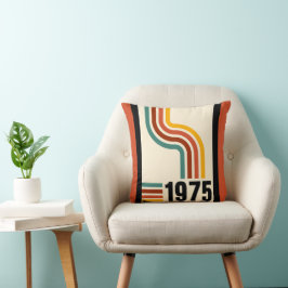 1975年レトロストライプヴィンテージポスター クッション