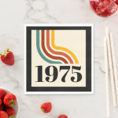 1975年レトロストライプヴィンテージポスター スタンダードランチョンナプキン (インサイチュ)